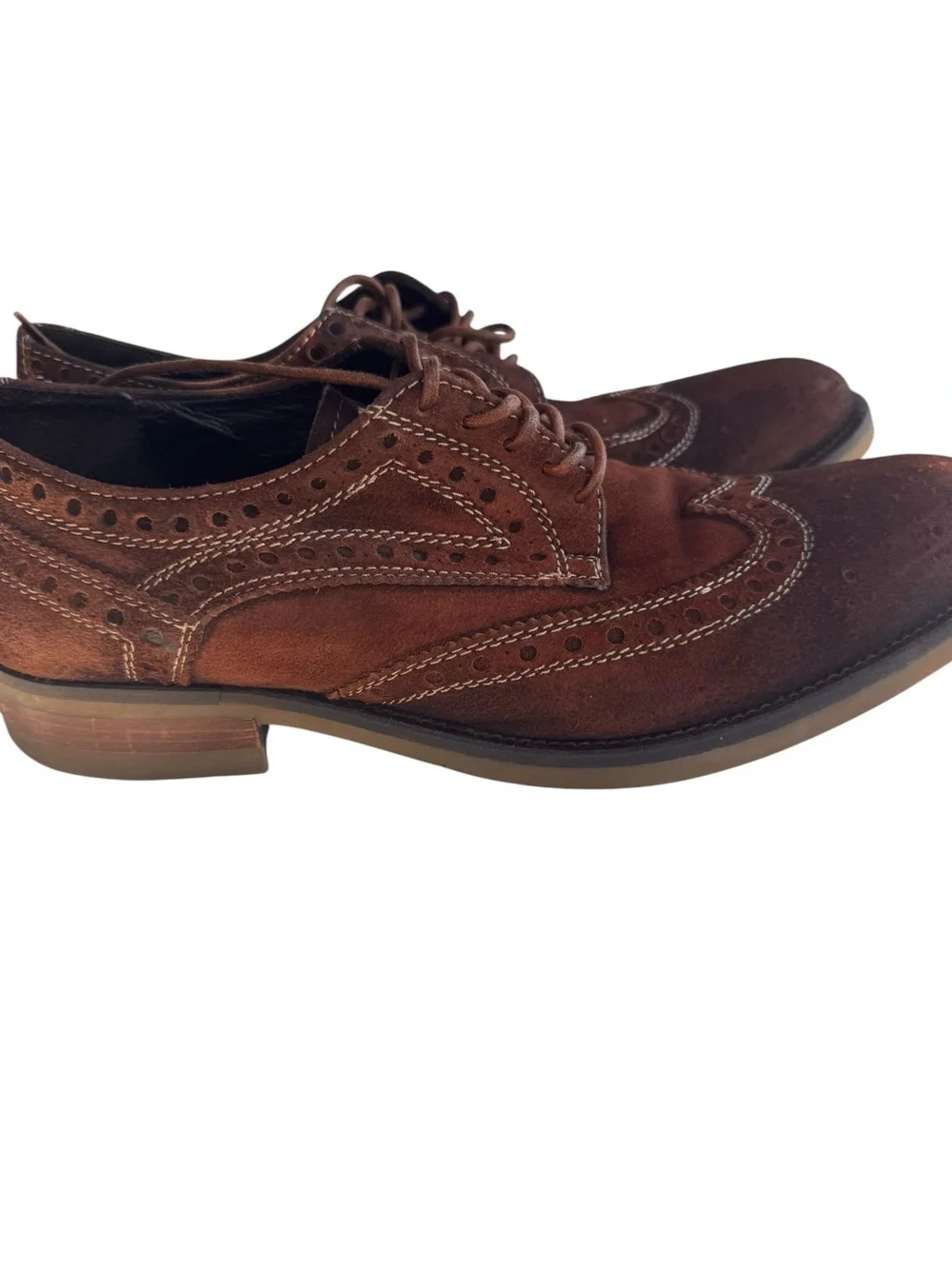 Donald J Pliner Emeri Dress Shoe Mens Wingtip Brogue Derby Espresso Italy 8.5 M